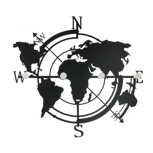 Appendiabiti a parete di design Planisfero