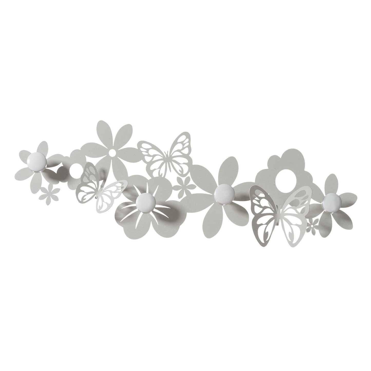 Wall-mounted iron coat rack sfarfalle