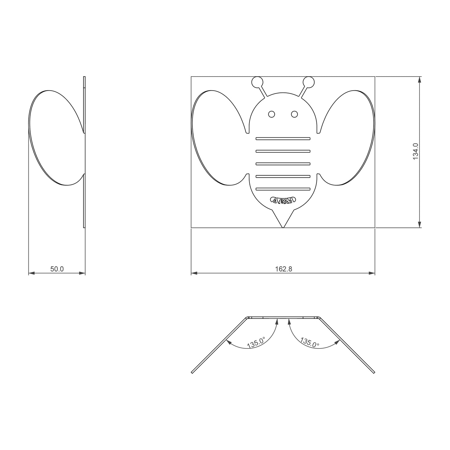 Set ganci appendiabiti Bee (2 pz.)