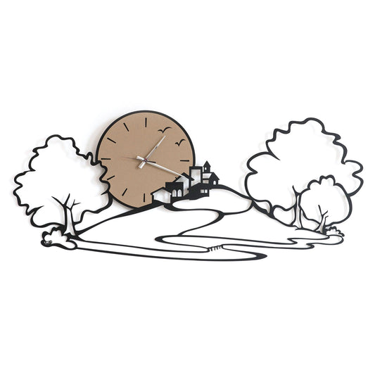 Landscape detail wall clock