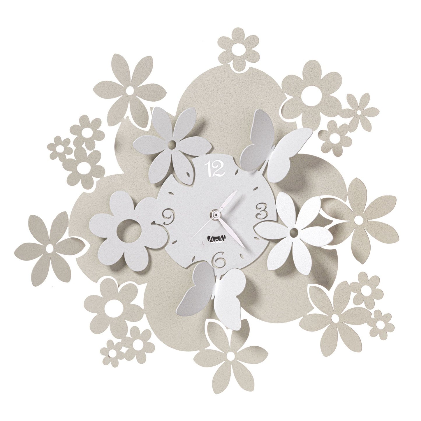 Special wall clock with flowers Daisy