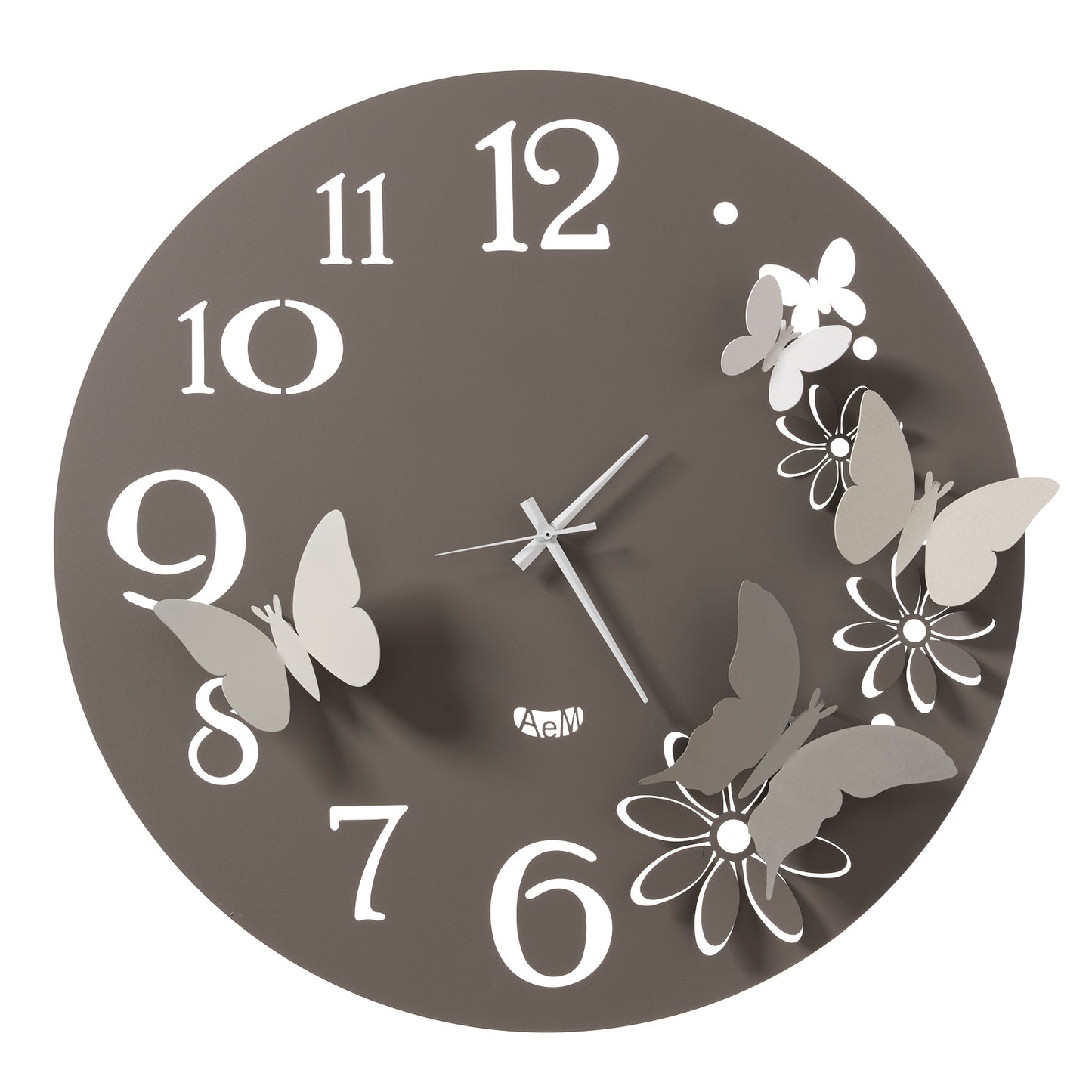 Orologio da parete particolare Butterfly Flowers grande