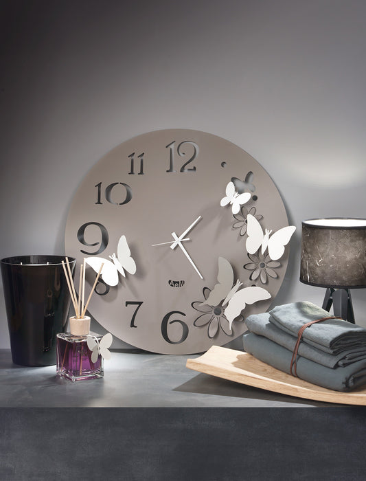 Orologio da parete particolare Butterfly Flowers piccolo