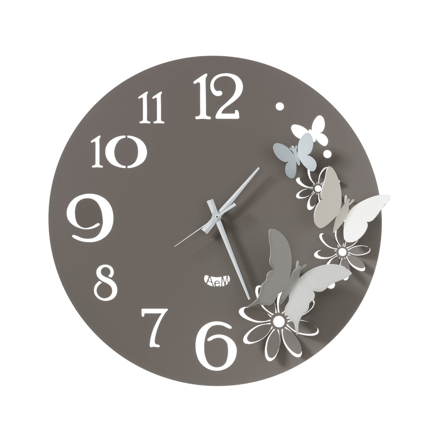 Wall clock detail Butterfly Flowers small