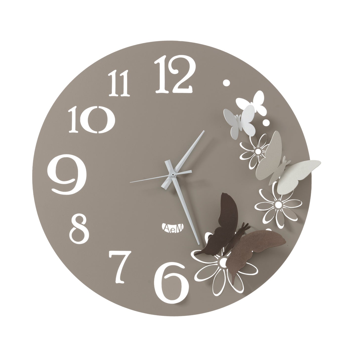 Wall clock detail Butterfly Flowers small