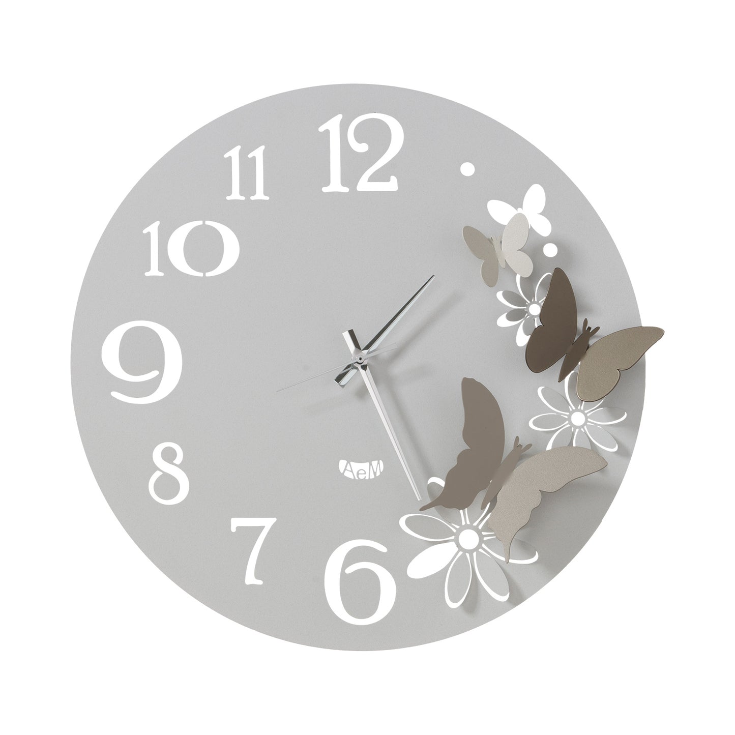Wall clock detail Butterfly Flowers small
