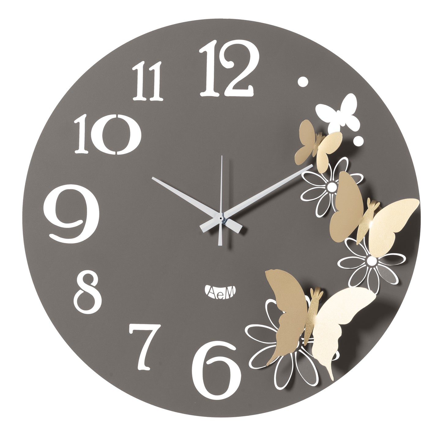 Wall clock detail Butterfly Flowers small