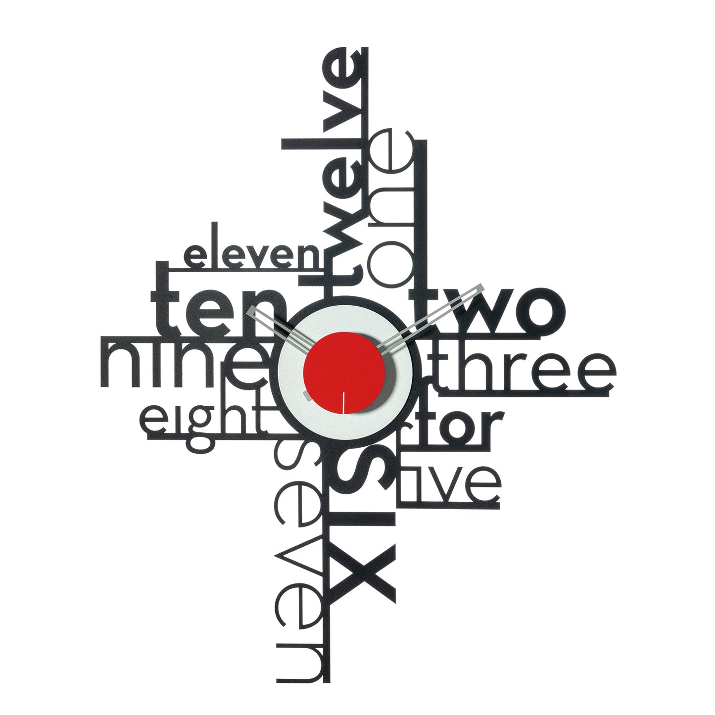 Orologio da parete particolare Lettering