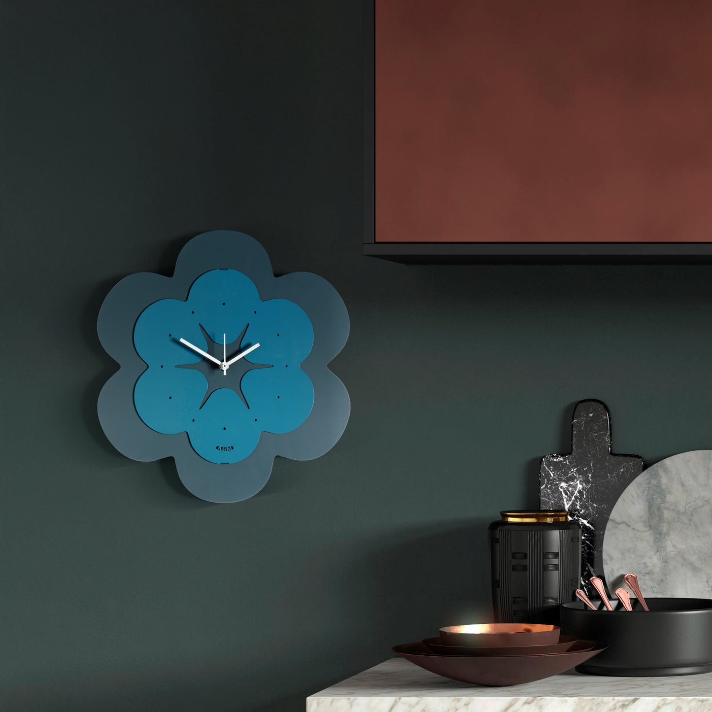 Florindo flower-shaped clock
