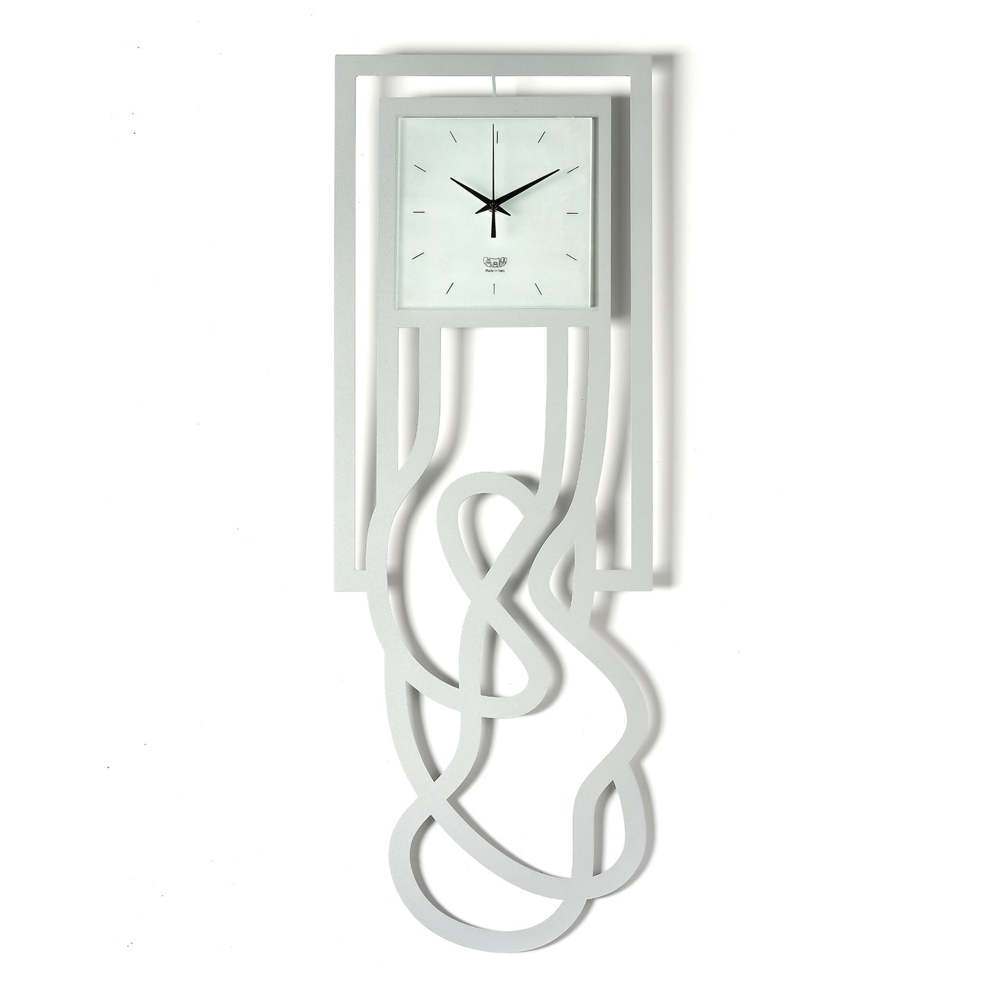 Orologio da parete verticale Magma bianco marmo Arti&Mestieri, vista frontale