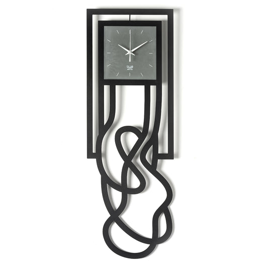 Orologio da parete verticale Magma nero Arti&Mestieri, vista frontale