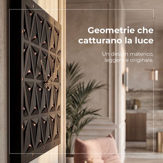 Particolare ambientata dell'orologio di design Wallpaper. Vista di trequarti