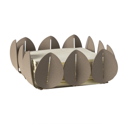 Porta tovaglioli con motivi floreali Ficus di colore beige