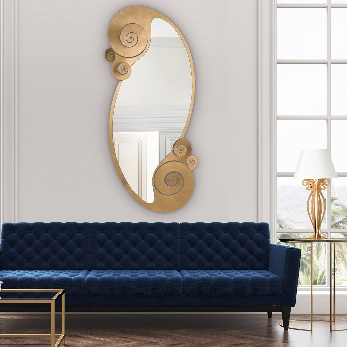 Circeo floor-standing decorative mirror