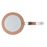 Specchio d'ingresso con pomelli appendiabiti Riflesso & Appeso color mocha mousse