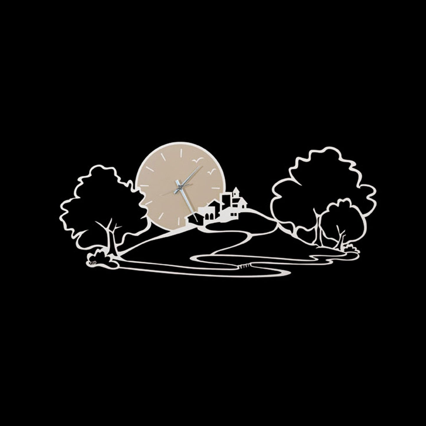 Landscape detail wall clock