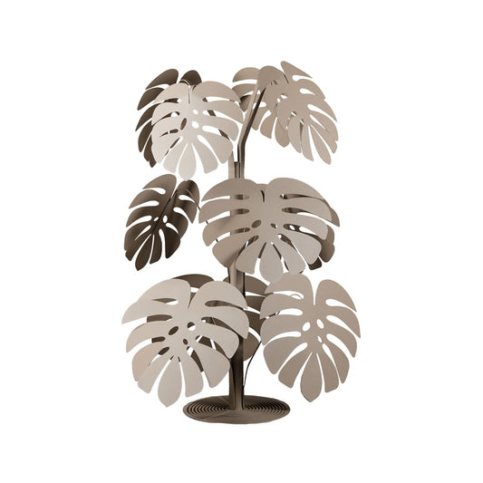 Scultura in ferro moderna a forma di Monstera piccola