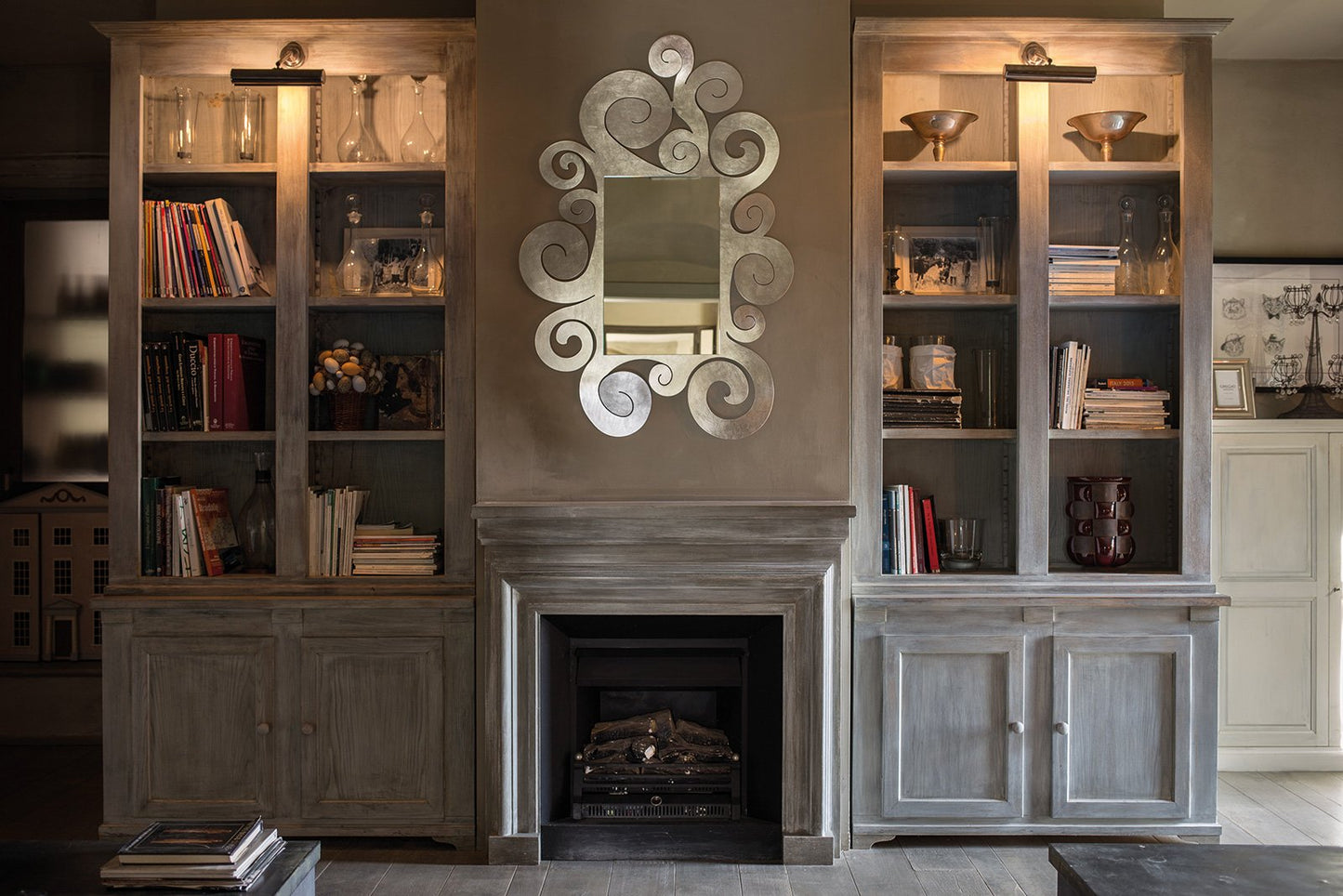 Decorated wall mirror Temple