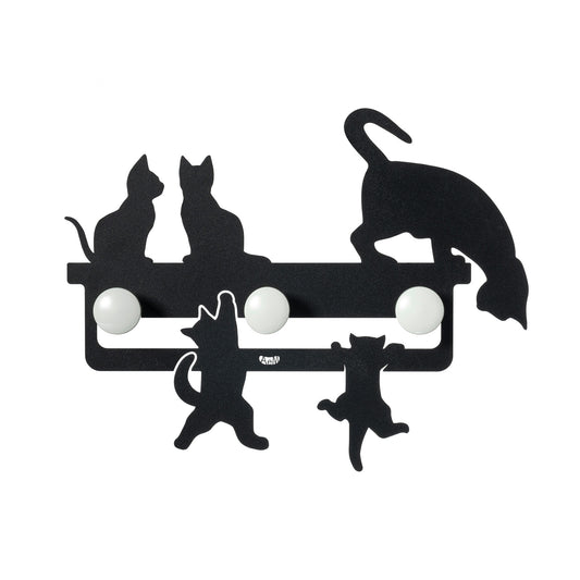 Cattitude small design wall-mounted coat rack