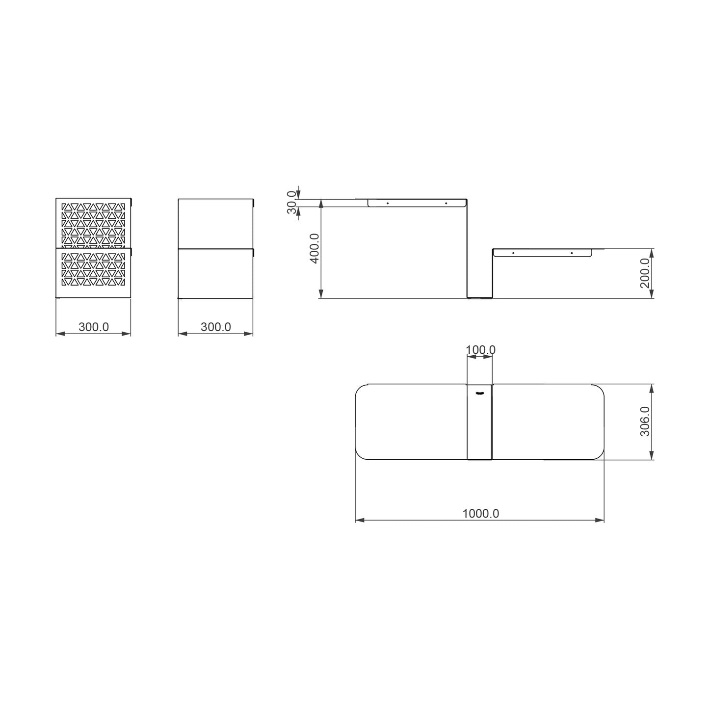 Scalea console shelf