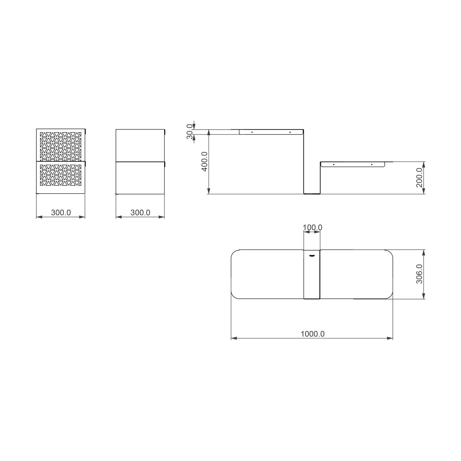 Scalea console shelf