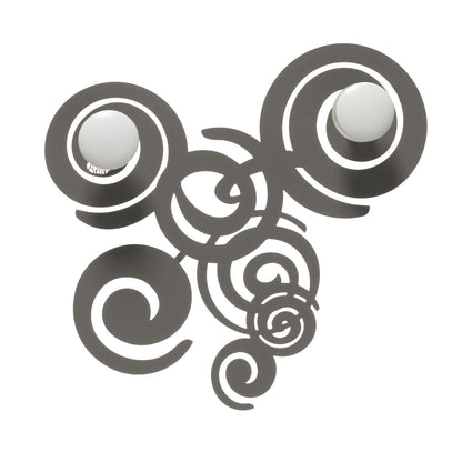 Designer coat rack Wall hooks with Arabesque curls