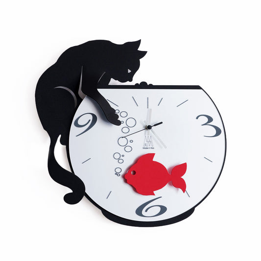 Modern pendulum clock Tommy and Fish