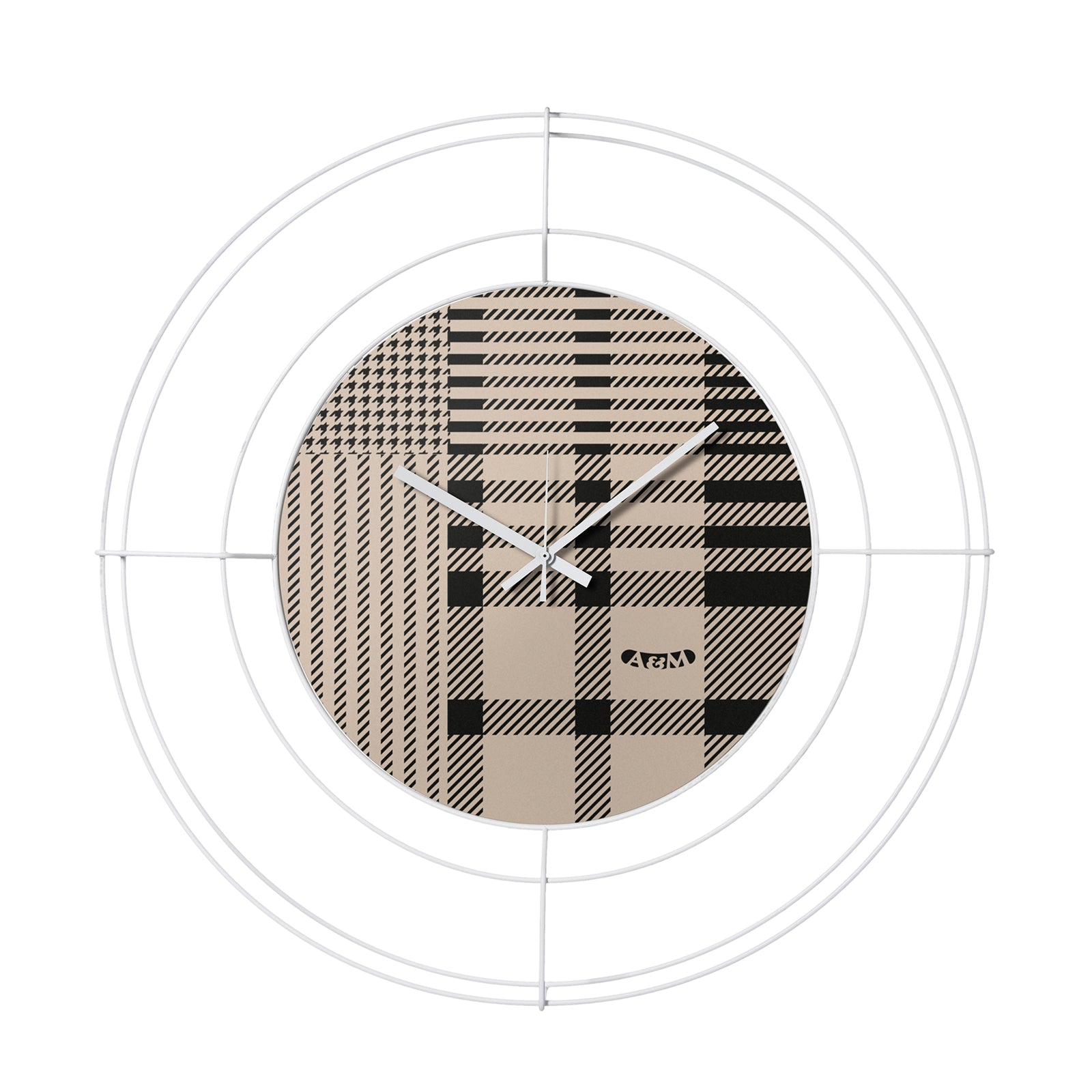 Nudo small Tartan design wall clock