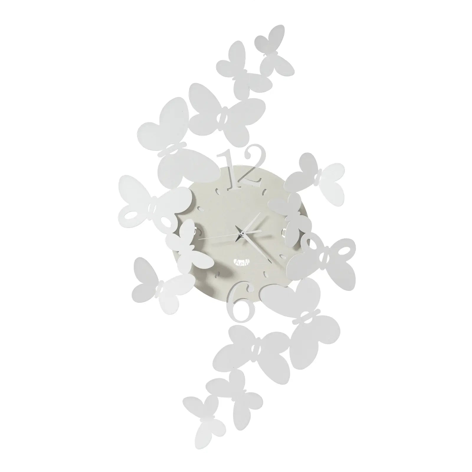 Design wall clock butterflies Papillon large