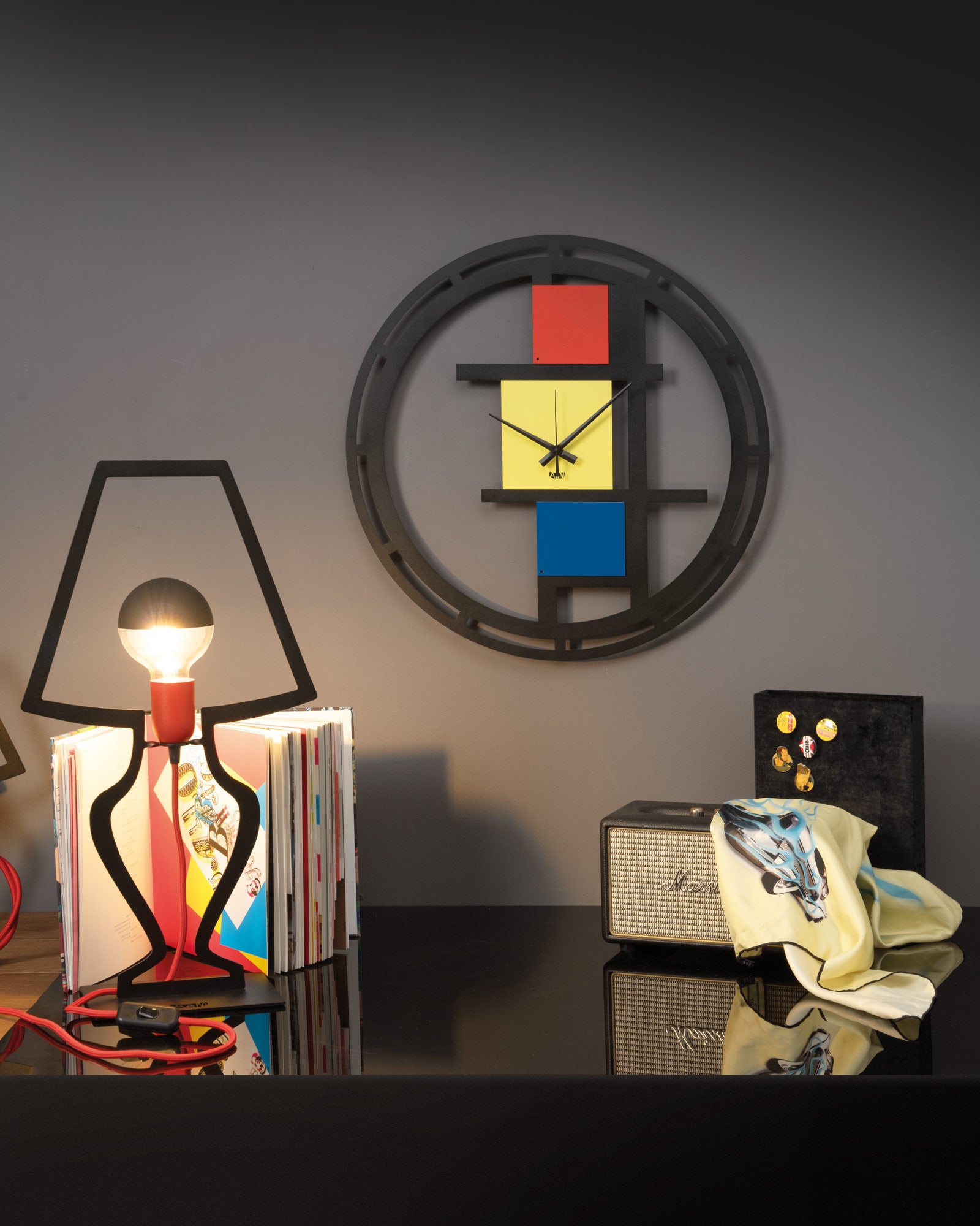 Mondrian 50 clock