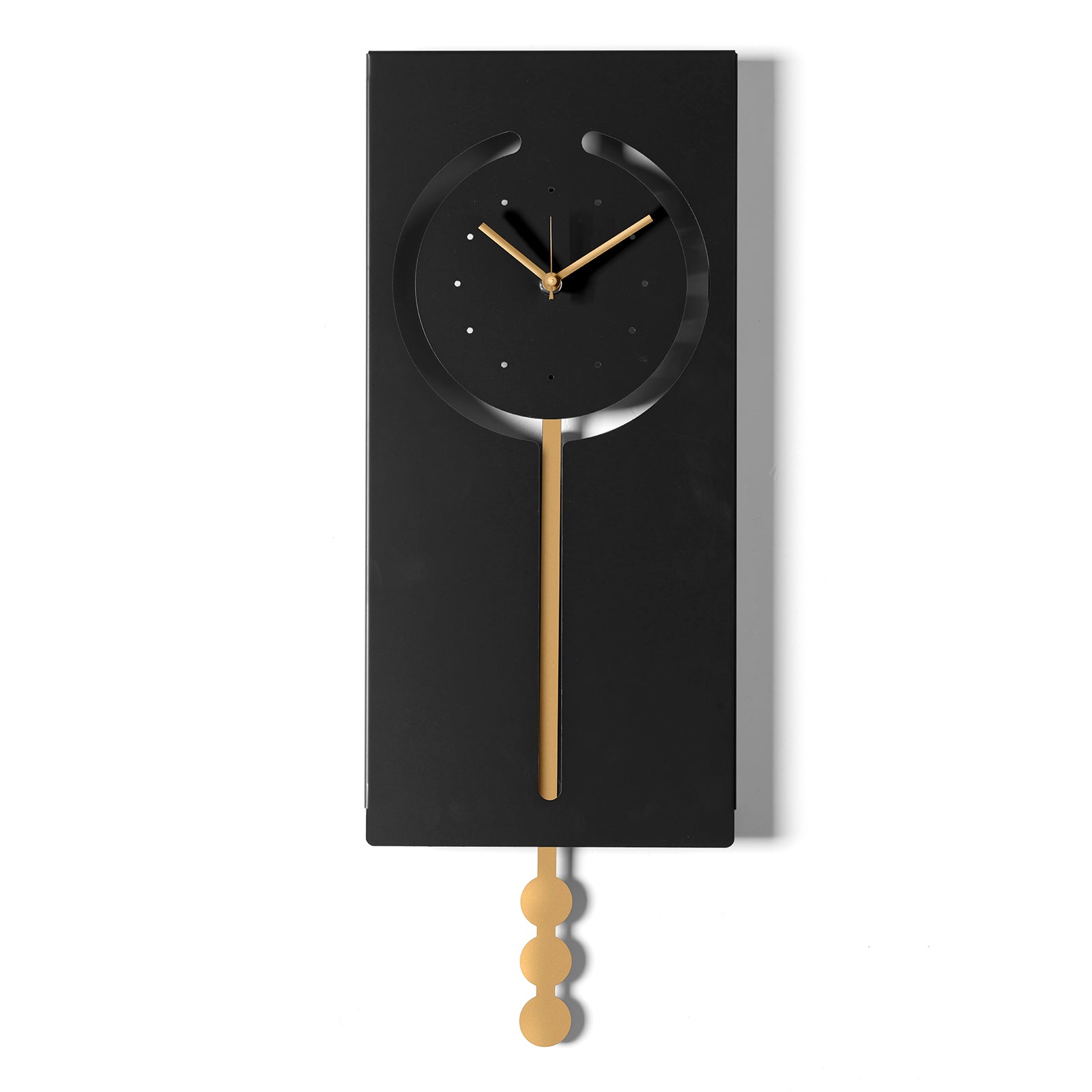 Orologio a pendolo Omega nero/oro vista frontale