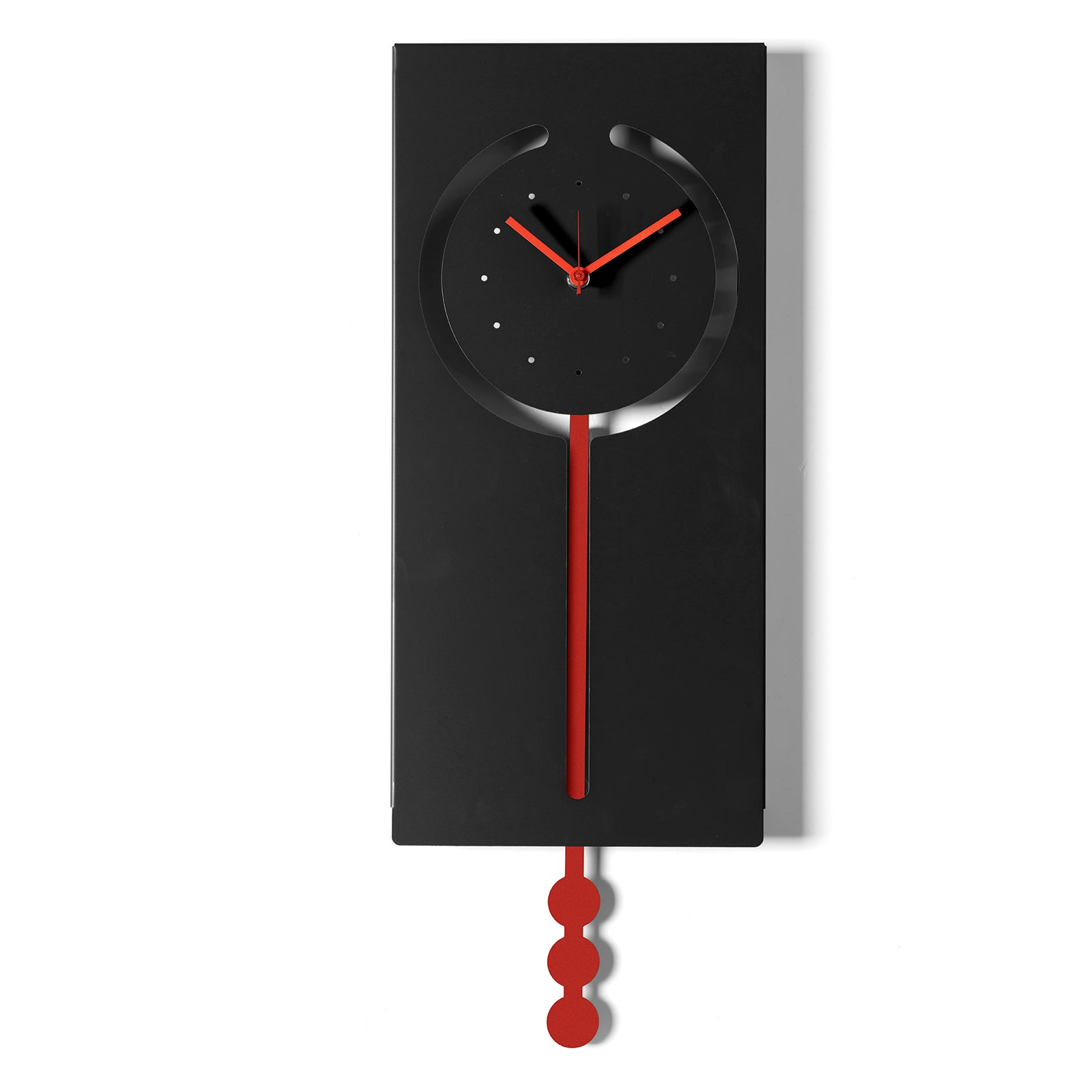 Orologio a pendolo Omega nero/rosso vista frontale