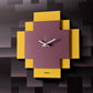 Tetris geometric design clock