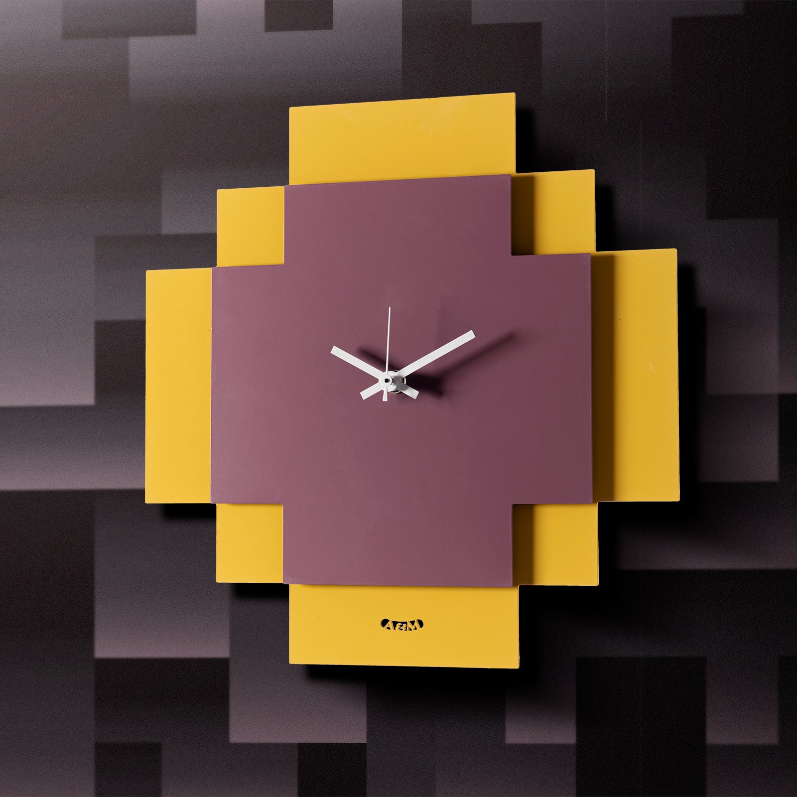 Tetris geometric design clock