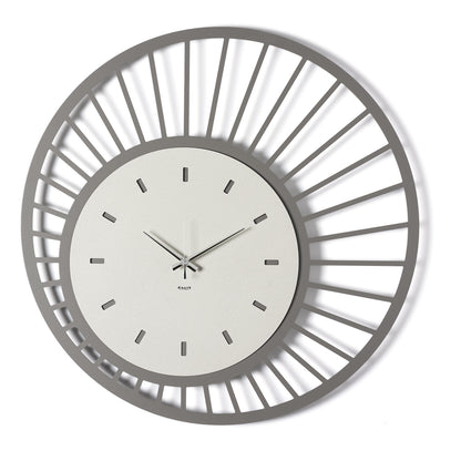 Orologio da parete di design Ray - Fango/avorio