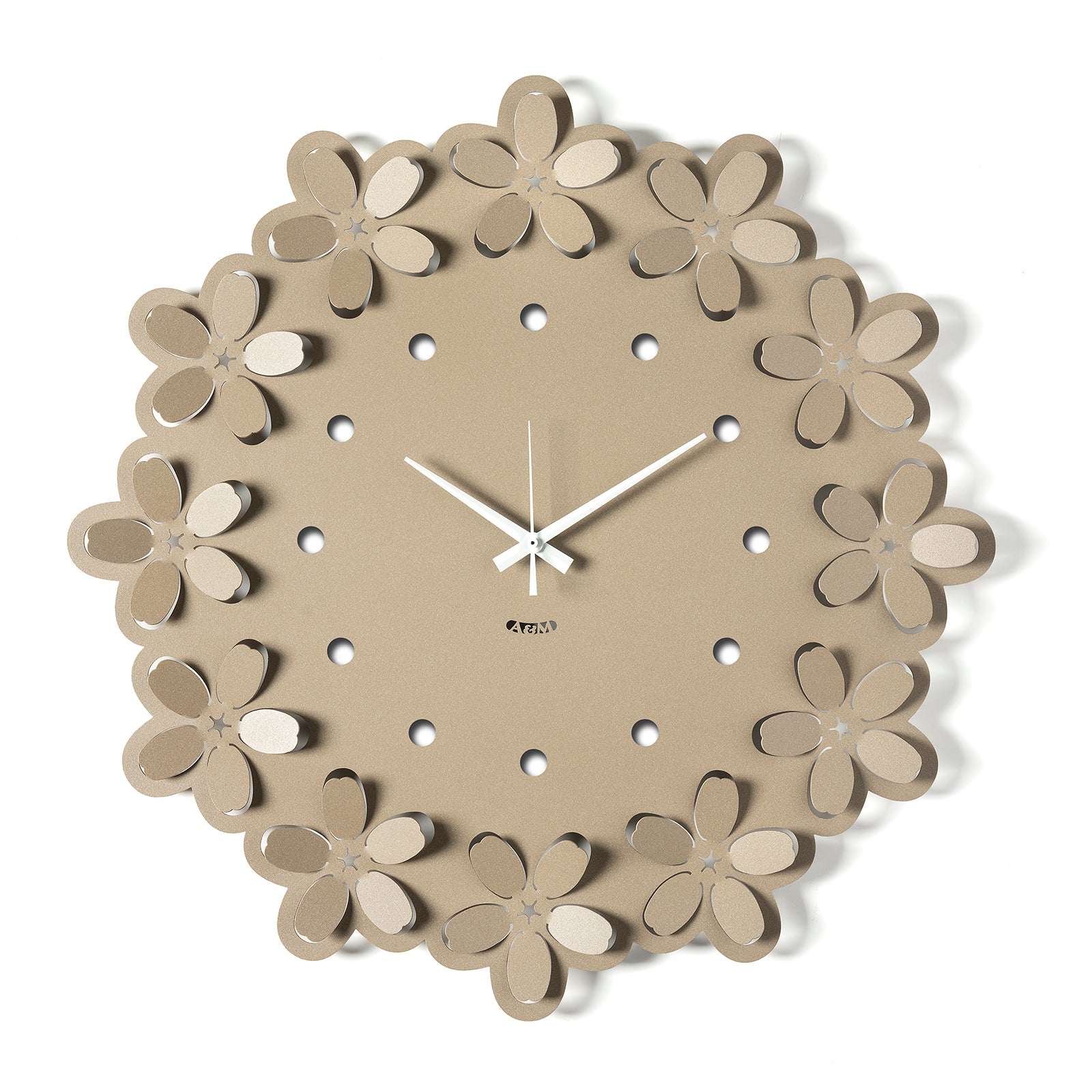 Vista frontale Orologio Ume color beige