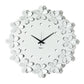 Vista frontale Orologio Ume color bianco marmo