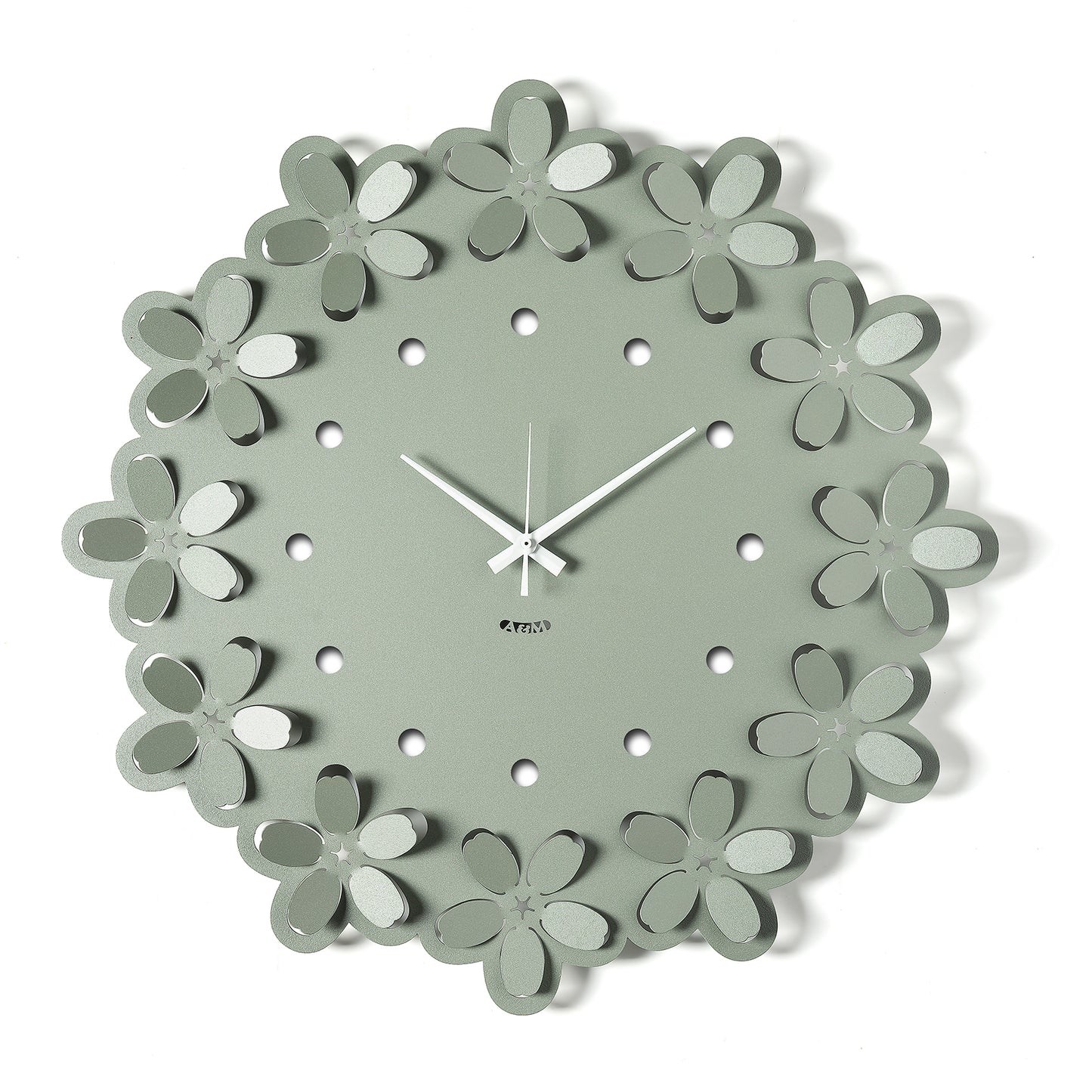 Vista frontale Orologio Ume di Arti&Mestieri color giada