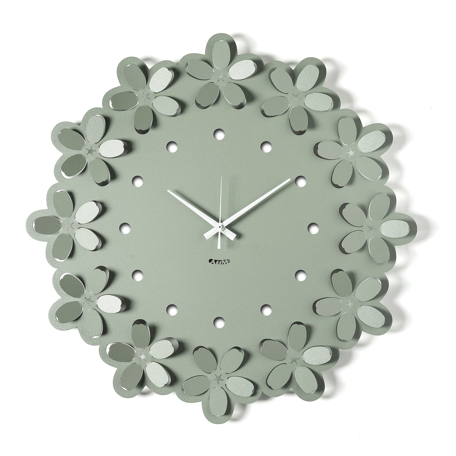 Vista frontale Orologio Ume di Arti&Mestieri color giada