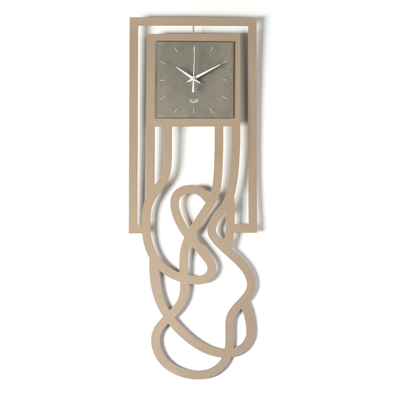 Orologio da parete verticale Magma beige Arti&Mestieri, vista frontale