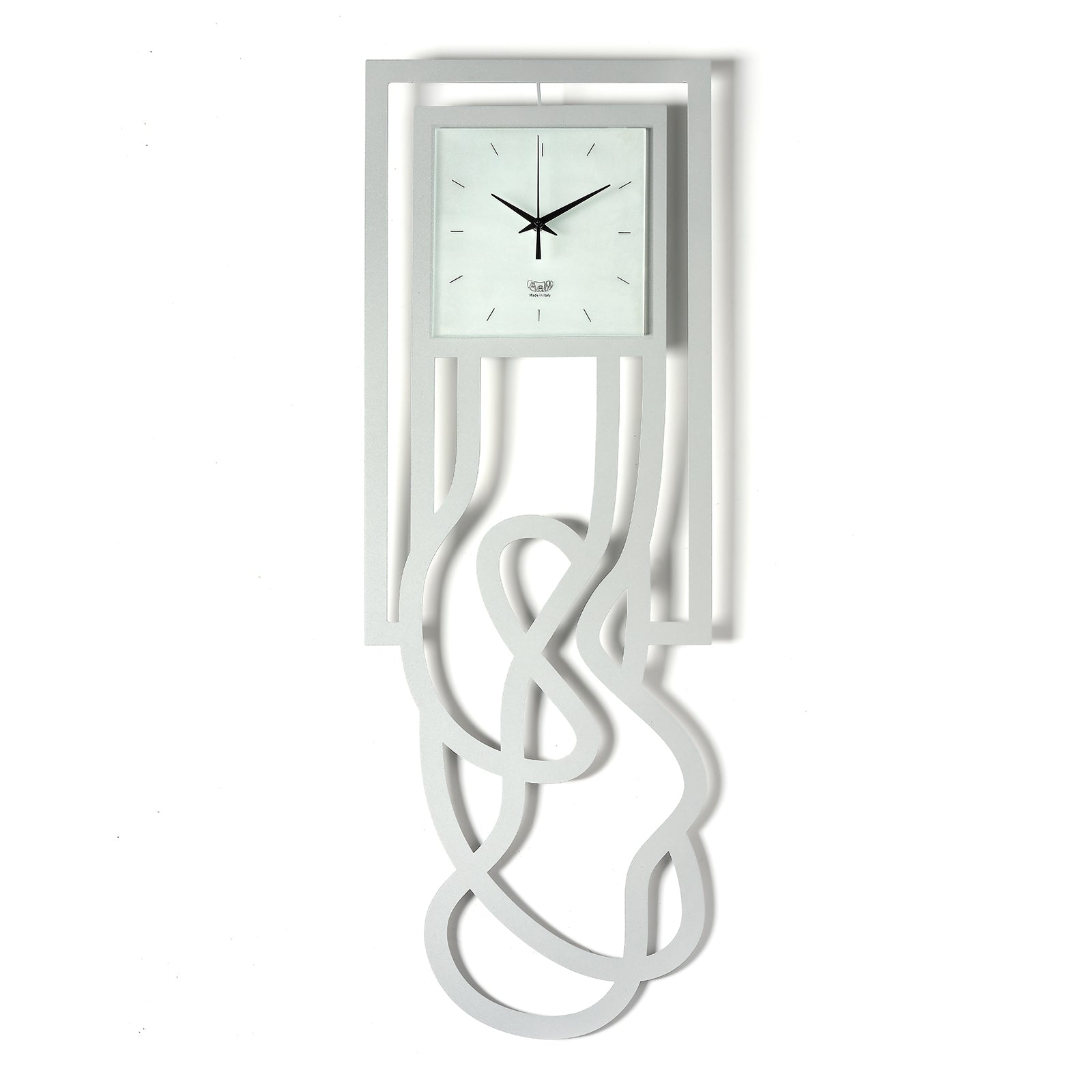 Orologio da parete verticale Magma bianco marmo Arti&Mestieri, vista frontale