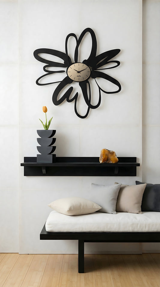 Orologio da parete Shodo Arti&Mestieri in ambiente minimal di ispirazione giapponese