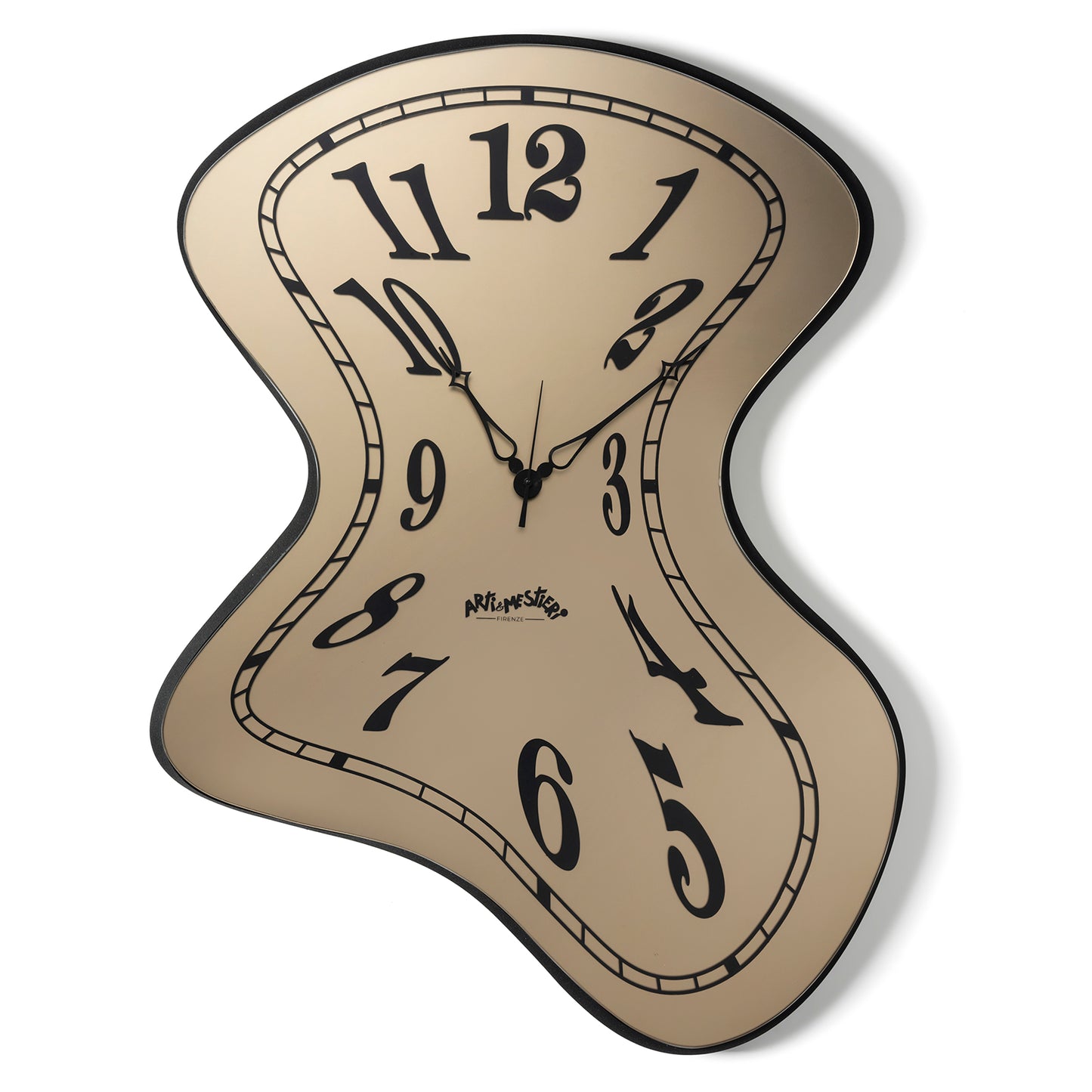 Vista frontale dell'orologio Salvador di Arti&Mestieri, con quadrante in vetro Velour Luxe® bronzo serigrafato.