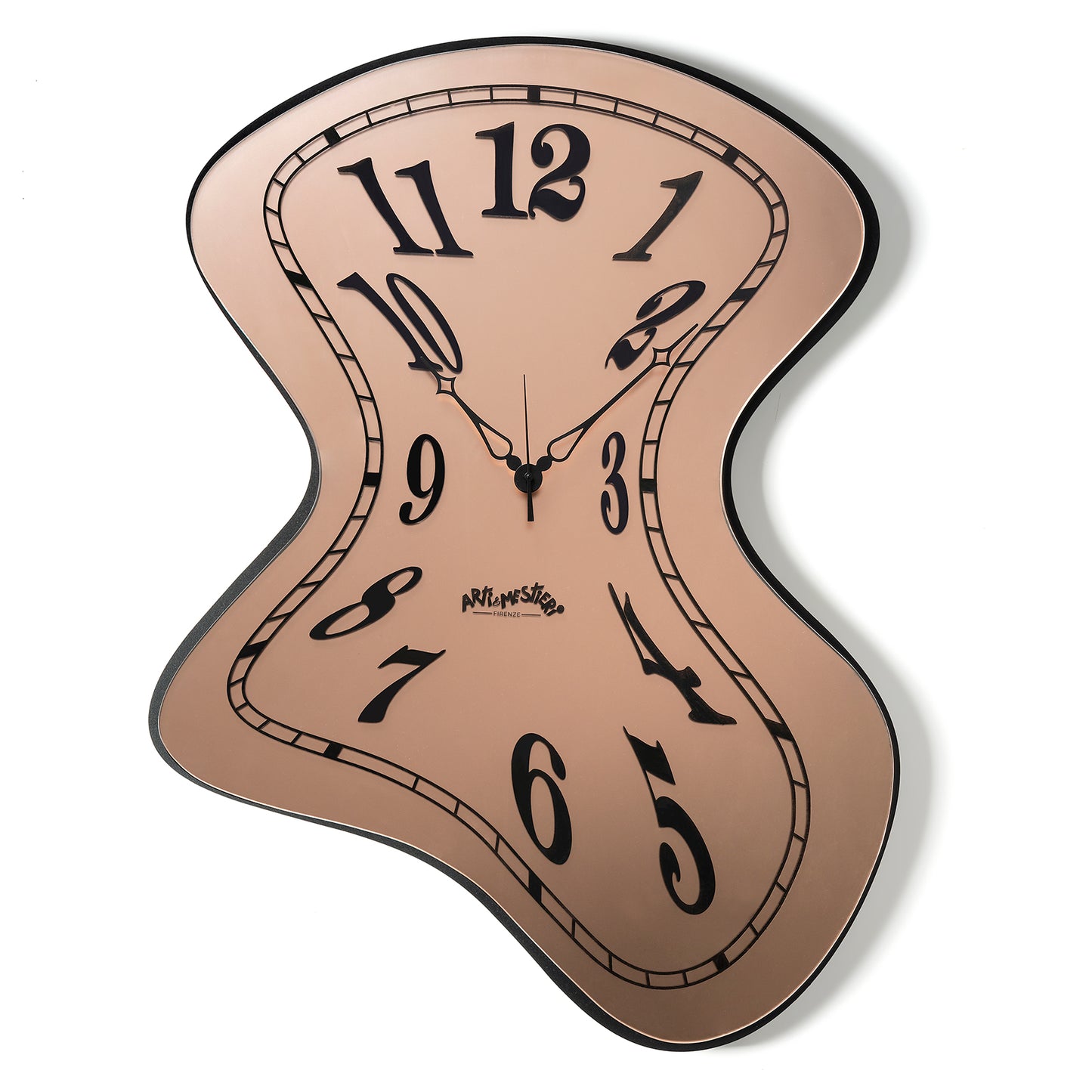 Orologio Dali vetro specchiato bronzo e lampada Kamalea Arti&Mestieri in ingresso moderno