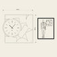 Orologio Calambour disegno quotato. Proporzioni dell'orologio