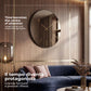 Foto ambientata dell'orologio specchiato Giotto 90, Arti&Mestieri. Specchi bronzo,