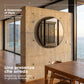 Foto ambientata dell'orologio specchiato Giotto 90 in una casa al mare, Arti&Mestieri. Specchi bronzo.