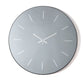Orologio da parete Giotto 90 fumé di grande formato con elegante quadrante in vetro specchiato Crystal Luxe® e raffinati indicatori in cristallo acrilico. Vista frontale
