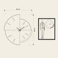 Orologio Avignone 90. Disegno quotato. Proporzioni dell'orologio