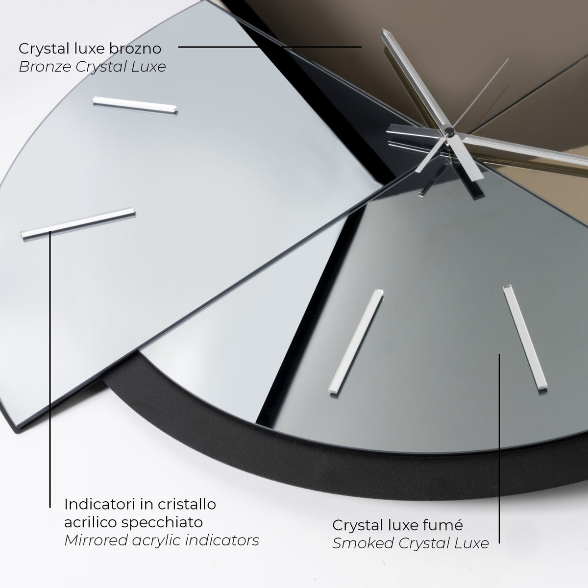 Particolare dell'orologio specchiato Avignone